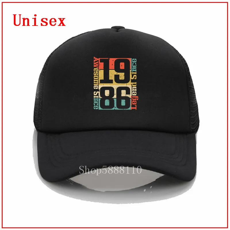 32th Birthday Shirt Awesome Since 1986 Funny Gift Idea Men and women Summer Trend Cap New Youth Joker sun hat Beach Visor | Аксессуары