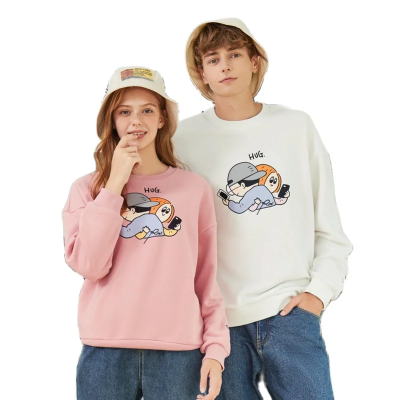 Свитер SEMIR для влюбленных Мужская бархатная Свободная рубашка новинка 2019 Модный