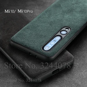 italian suede like fabrics leather back cover for xiaomi mi 10 10 pro 9 8 6 cases luxury phone housing shell case for mi10 pro free global shipping