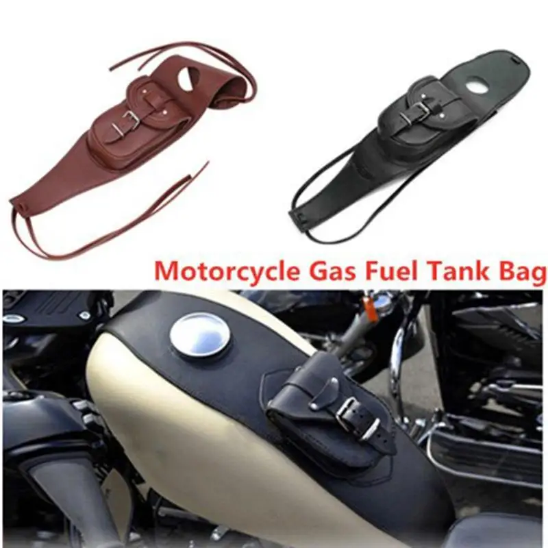 

1pcs Motorcycle PU Leather Fuel Tank Bag Motorbike Tank Pad Black/Brown For Harley Davidson Sportster XL48 883 1200