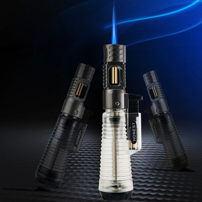 

NEW Windproof Jet Torch Gas Lighter Portable Turbo Spray Gun Butane Metal Cigarette Cigar Lighter Gadgets For Men
