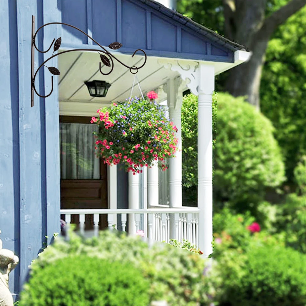 

Geometric Wall Hanging Balcony Plant Flower Pot Wrought Iron Hooks Holder Wall-Mounted Basket Bracket Home Garden Decoration 2