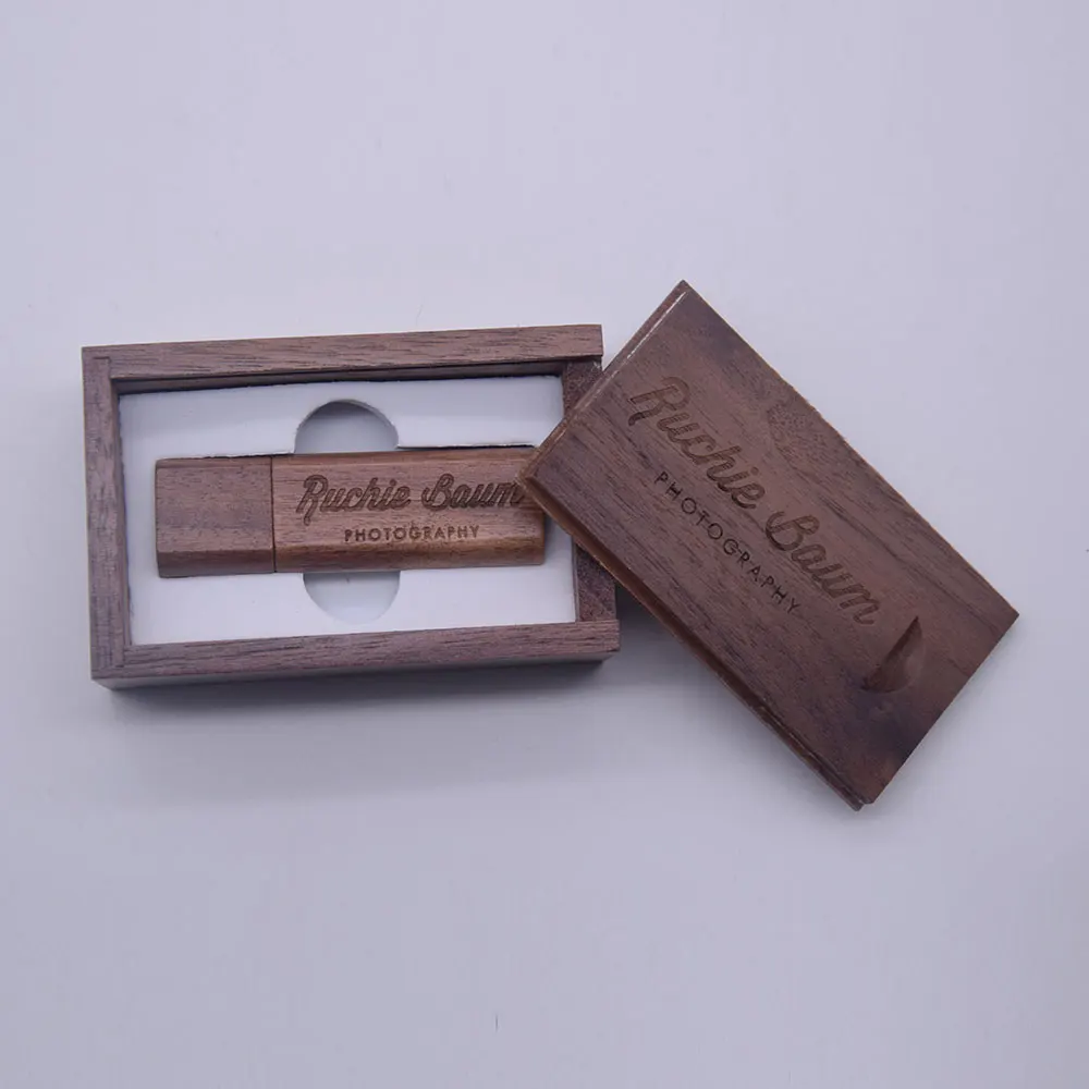 USB флеш накопитель с логотипом на заказ деревянная коробка 4 ГБ 8 16 32 64 ручка для