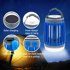 2 в 1 Светодиодная лампа-ловушка для комаров на солнечной батарее