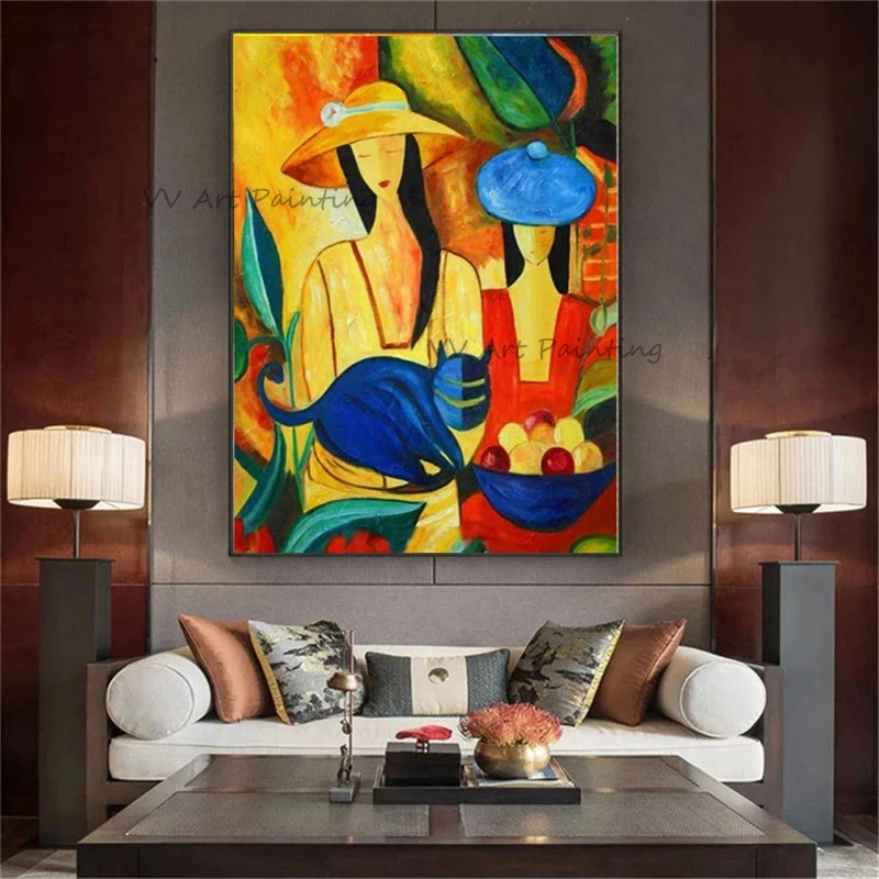 Женская масляная живопись мягкая женщина лидер продаж Современная Чистая ручная