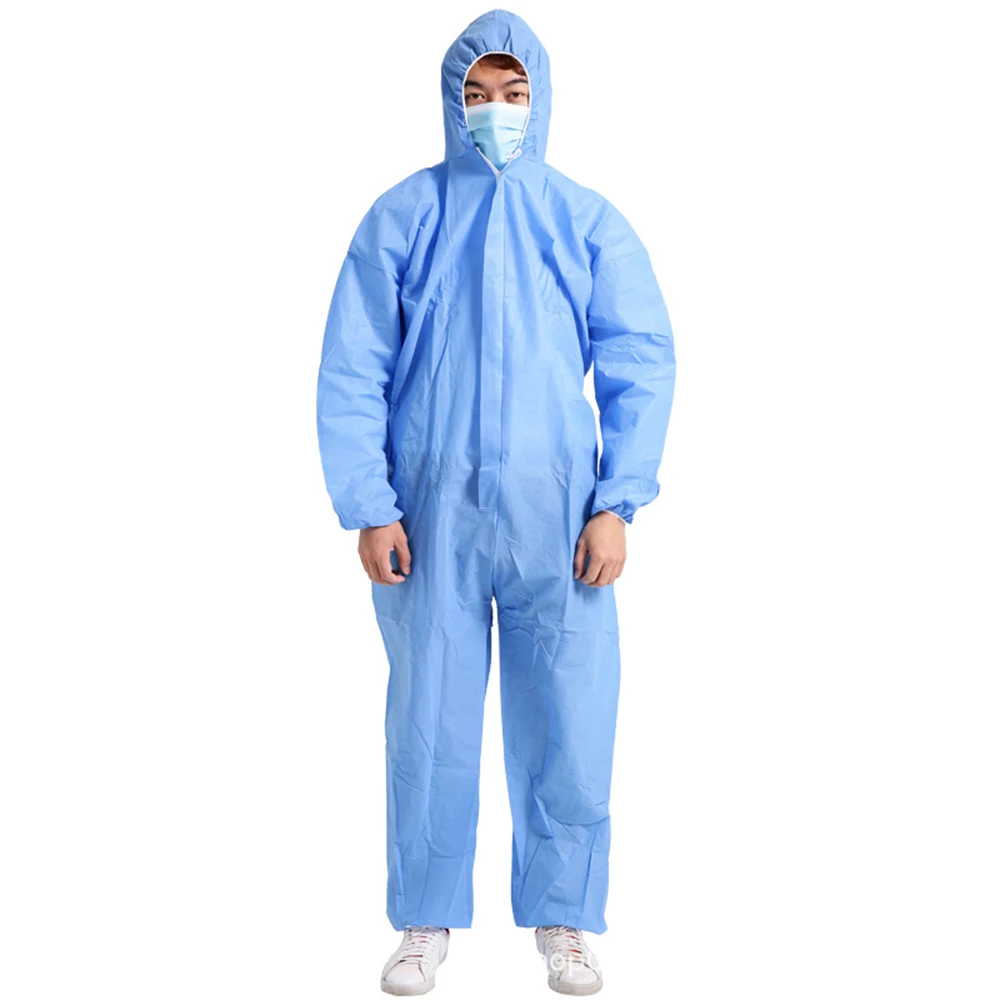 Light Blue Один раз одноразовые Водонепроницаемый устойчивое к маслам Защитный Комбинезон для Spary живопись декорирование одежды комбинезон костюм - Цвет: Light Blue