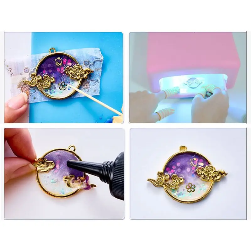 

30g 50g 80g 100g UV Resin Hard Crystal Clear Glue Ultraviolet Curing Epoxy Crafts Jewelry Making DIY Tool