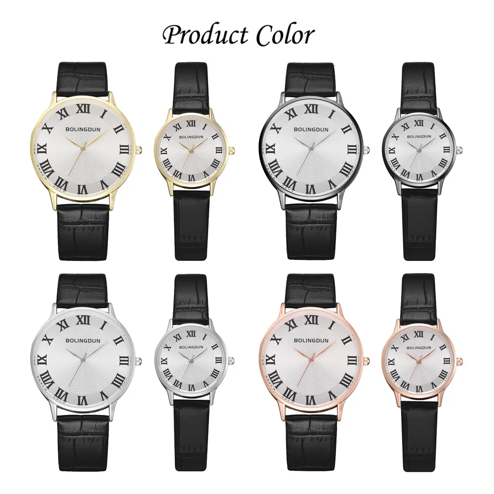 Простые часы для влюбленных мужские и женские повседневные кварцевые унисекс с
