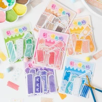 20setslot kawaii stationery stickers rainbow watercolor sticker series decorative mobile stickers scrapbooking diy craft