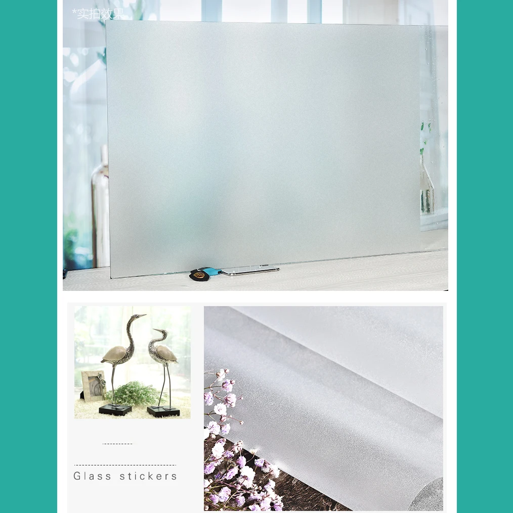 

Matte Frosted Decorative Window Film Stained Glass Vinyl Self Adhesive Film Privacy UV Protective Sticker Heat Control Decals