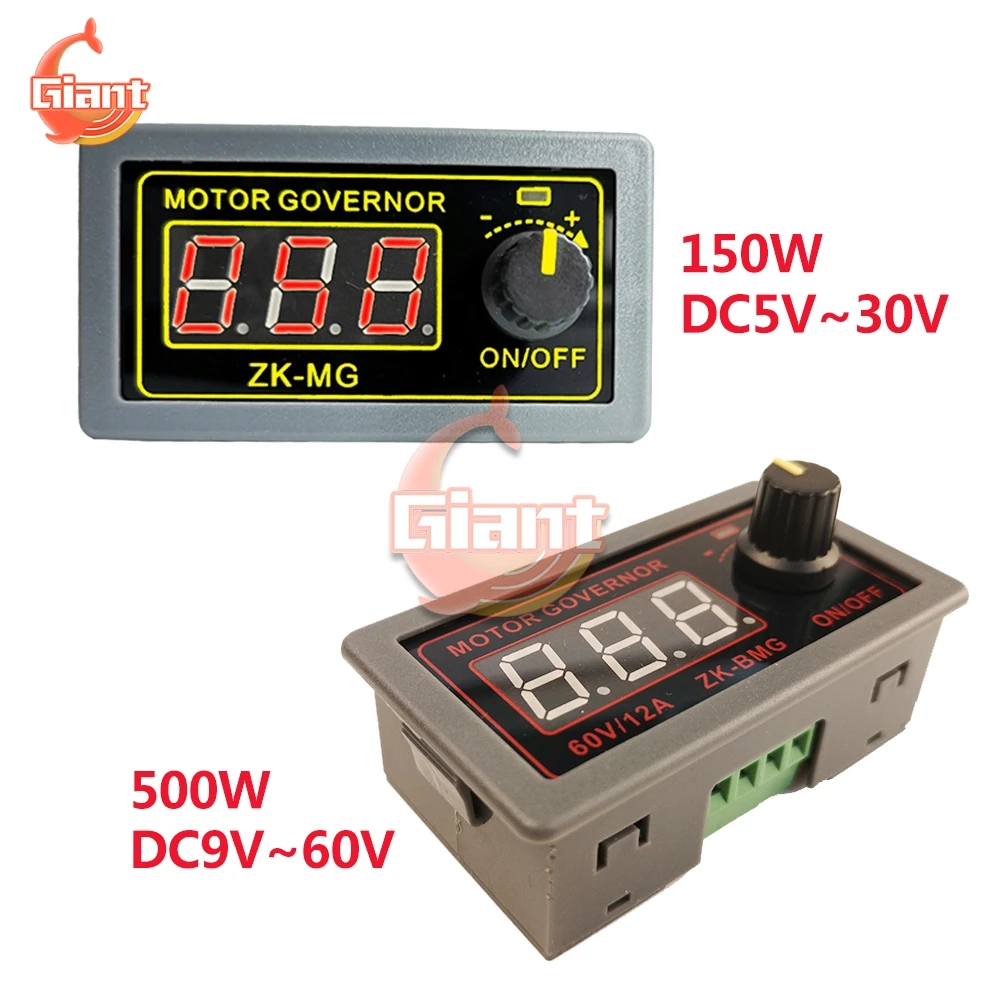 

ZK-MG ZK-BMG DC5-30V/9-60V 5A PWM DC Motor Controller Governor Adjustable Speed Digital Display Eencoder Duty Ratio Frequency