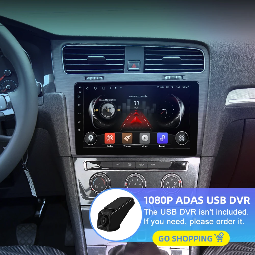 Автомобильный мультимедийный плеер Isudar T72 4G Android для VW/Volkswagen/Golf 7 2013 +