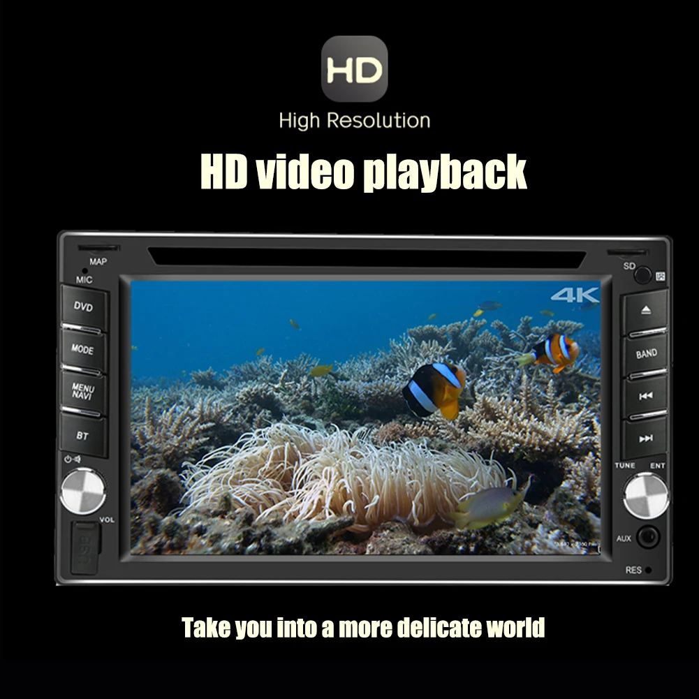 Автомагнитола 2 Din сенсорный экран 6 дюйма DVD-плеер автомагнитола GPS-навигация