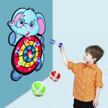 Target Sticky Ball Throw Dartboard Sports Creative Shooting Balls Games Cartoon Animal Cloth Toys Kid Educational Catapult Board