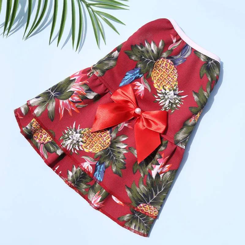 Новое платье для собак нарядные платья юбка гавайской собаки одежда щенков кошек