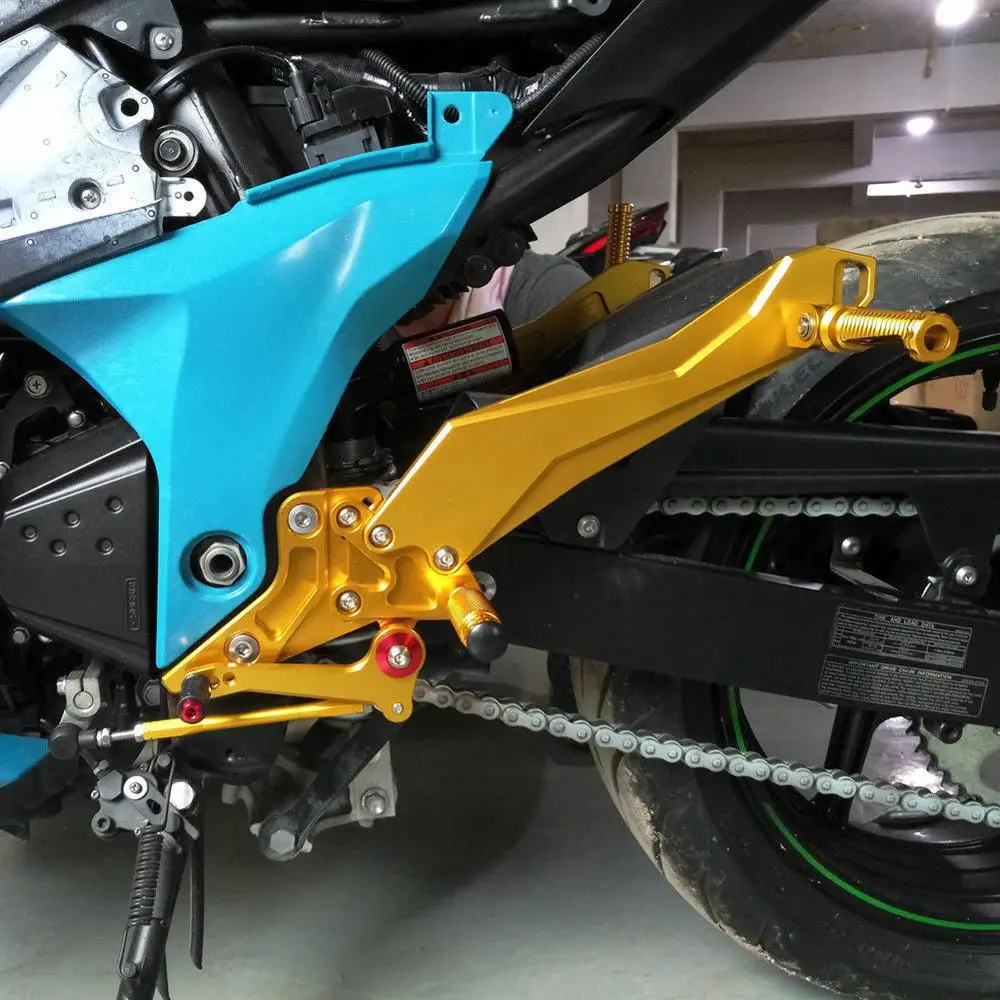 Мотогонок Rearsets для Kawasaki Z800 2013 2014 2015 2016 регулируемая подножка рычаг переключения