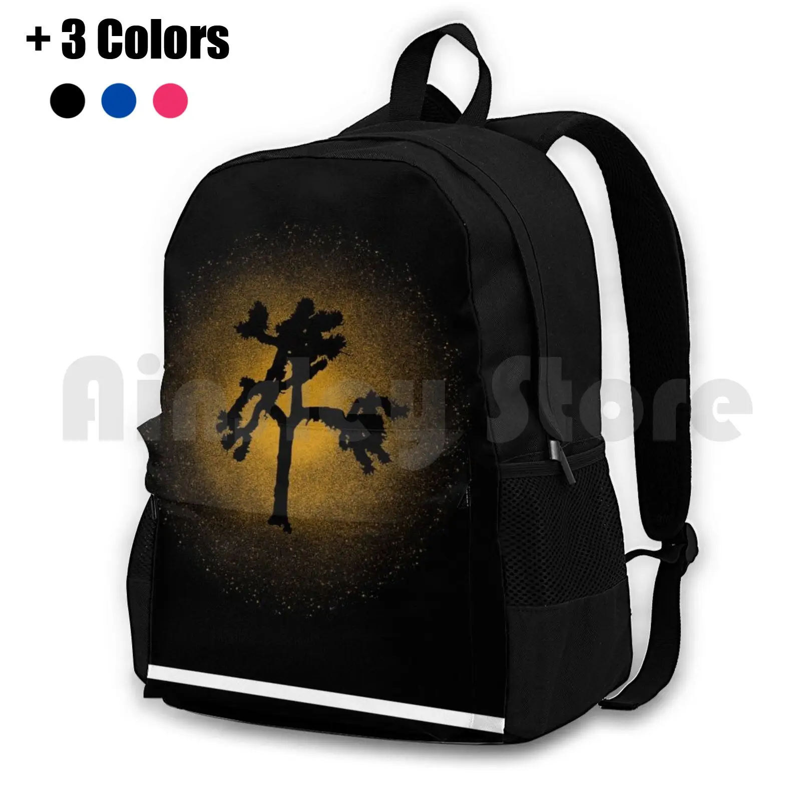 

Joshua Tree Gold 30Th Outdoor Hiking Backpack Riding Climbing Sports Bag Joshua Tree Album Anniversary Music Live 30Th