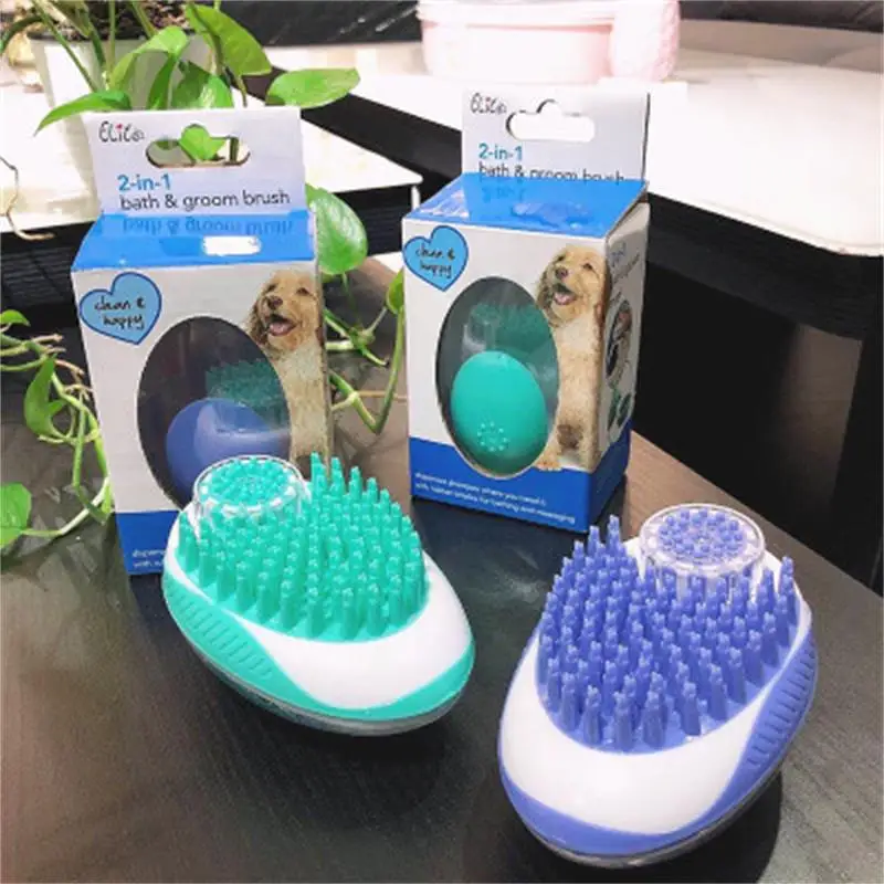 

Pet Dog Bath Brush Comb Pet SPA Massage Brush Soft Silicone Dogs Cats Shower Hair Grooming Cmob Dog Cleaning Tool Pet Supplies