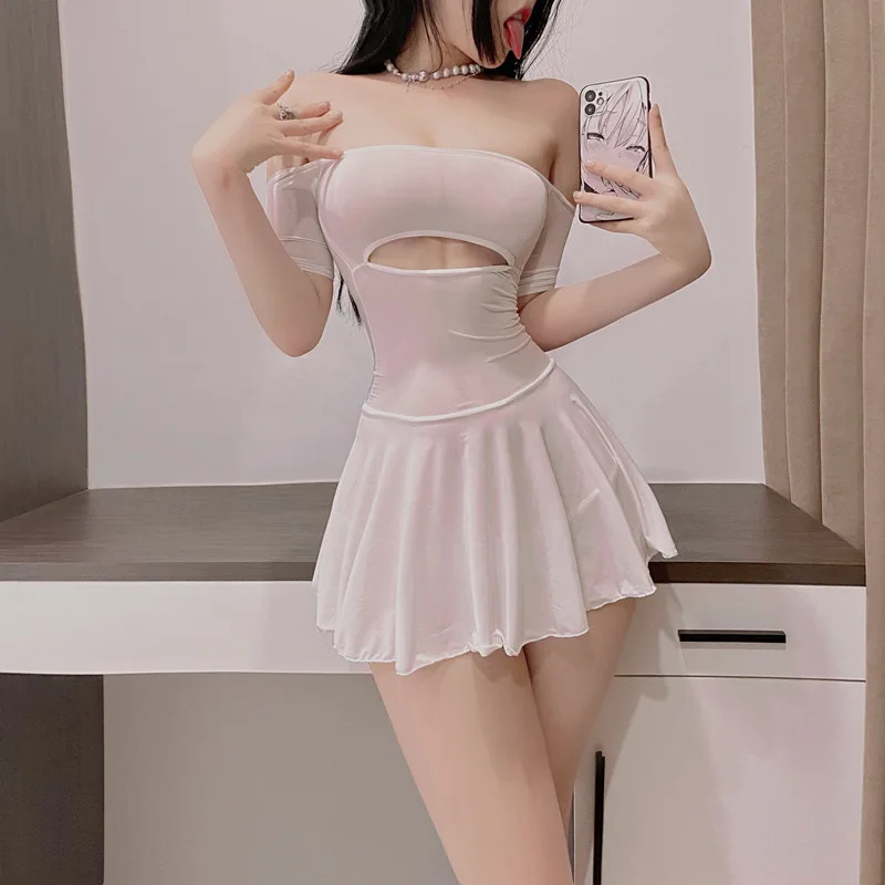 Микро Мини платье Клубная сексуальная одежда прозрачное просвечивающее