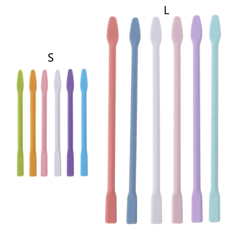 

6Pcs Silicone Stir Stick Mixing Resin Stirring Rods Liquid Paint Epoxy DIY Craft 264E