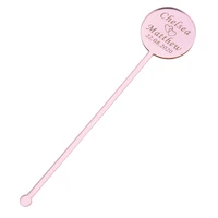 personalized drink stirrers custom name circle acrylic swizzle sticks table centerpiece wedding baby show party decoration favor