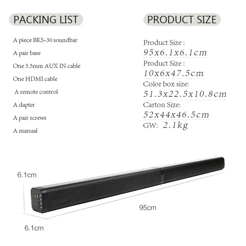 Bluetooth Колонка BT164 беспроводная съемная звуковая панель дистанционное управление