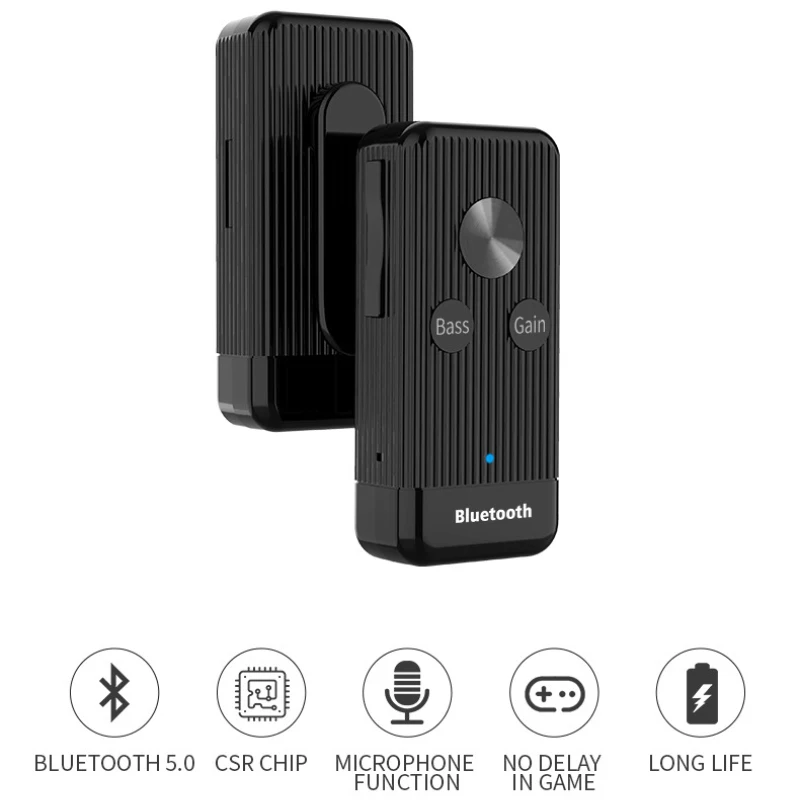 

Bluetooth-приемник 5,0, Hi-Fi беспроводной аудиоадаптер с задней застежкой, поддержка микрофона, 3,5 мм, AUX Bluetooth-адаптер, поддержка TF-карты