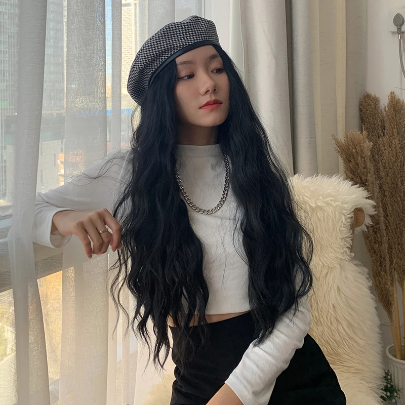 

CX European and American Ins Style Front Lace Black Wig Female Long Curly Hair Natural