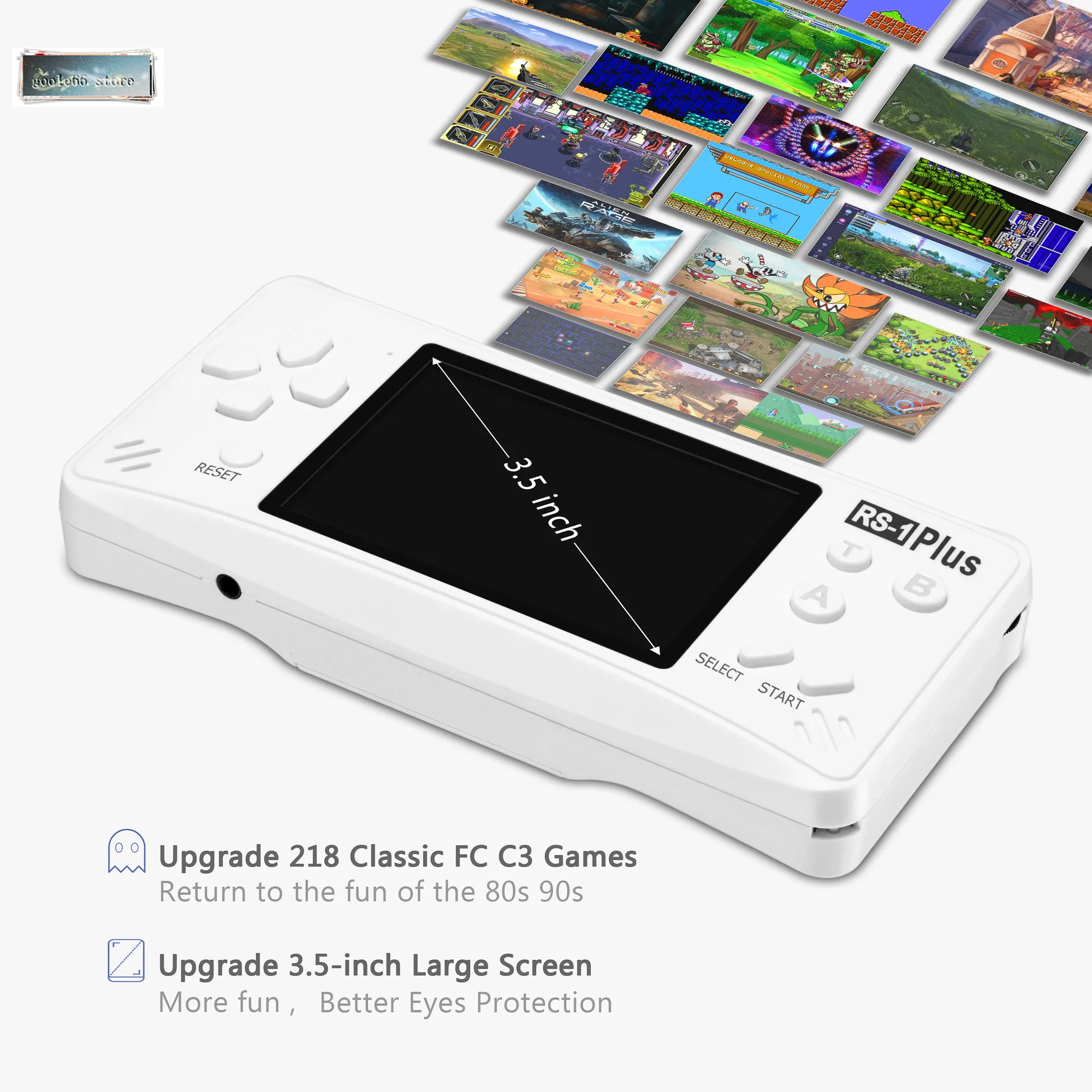 RS-1 Plus видеоплеер для детей и взрослых JJFUN TV видео игровая система встроенные 218