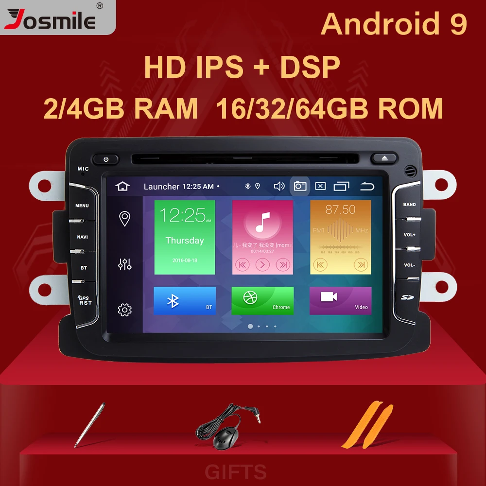 DSP 4 ГБ 1 din android 9 0 автомобильное радио мультимедиа для Dacia Lodgy Logan Duster Sandero Renault