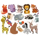 Переводные картинки с изображением лесных этнических животных, аппликация на футболку, декоративные моющиеся, новые, модные, Переводные, для самостоятельной сборки, лиса, кот