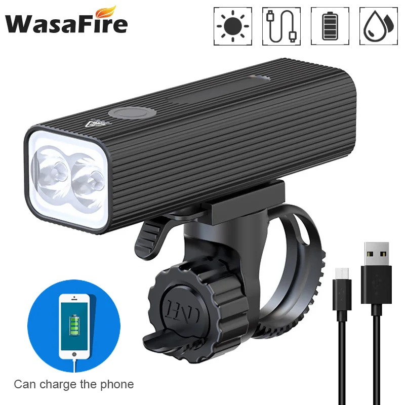 

1000 Lumens Bicycle Light T6/L2 Bike Front Light Power Bank USB Recharegable MTB Headlight Flashlight Waterproof Cycling Lantern