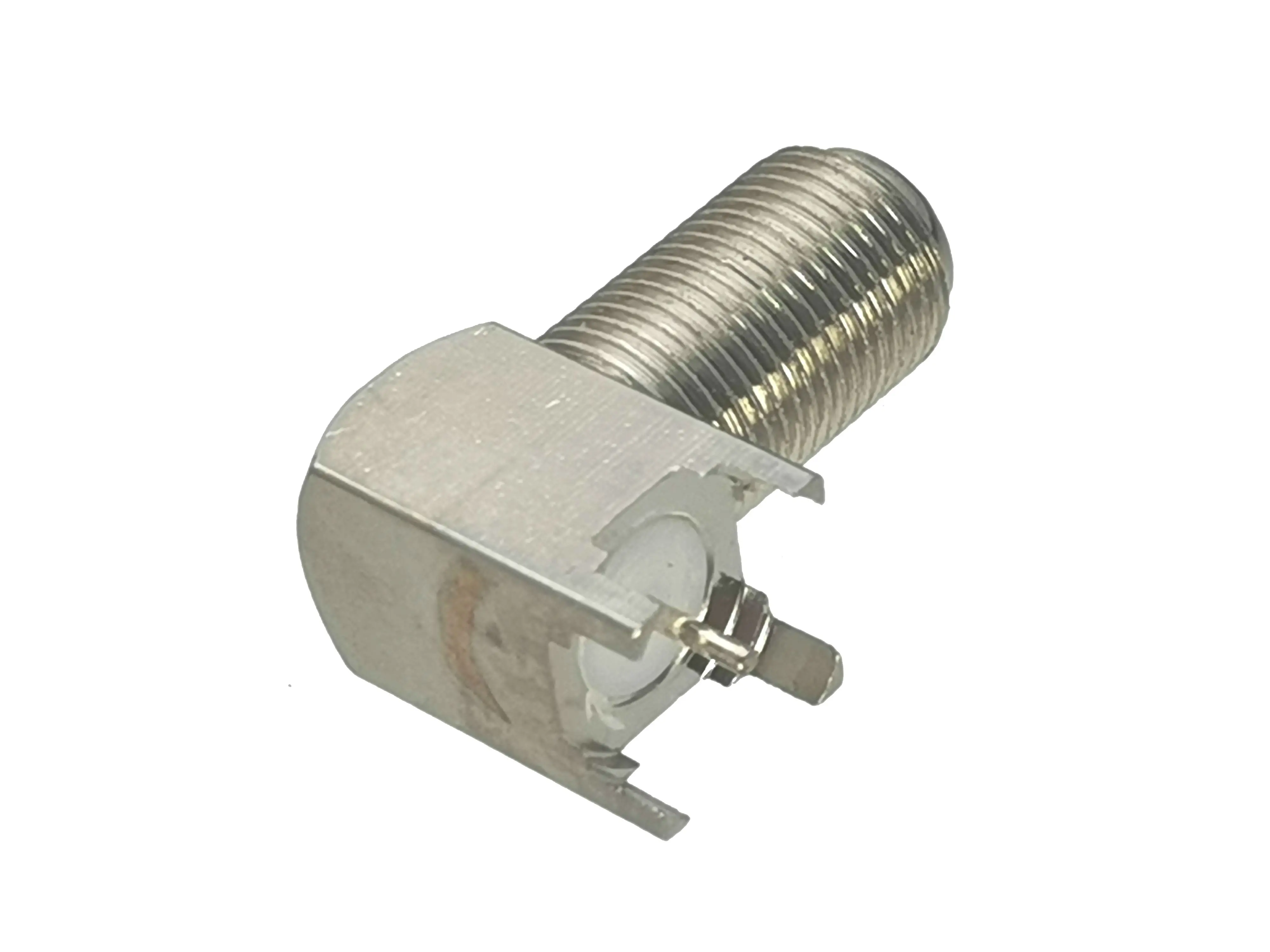 F ТВ гнездо прямоугольный припой для монтажа на печатную плату RF коаксиальный