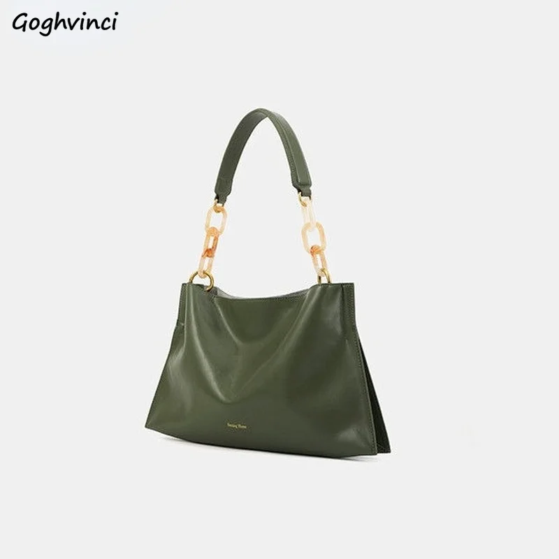 

Luxury PU Leather Soft Shoulder Bags Women Hasp Office Lady Elegant Underarm Chain Handbags Texture Envelope Bag Portable Simple