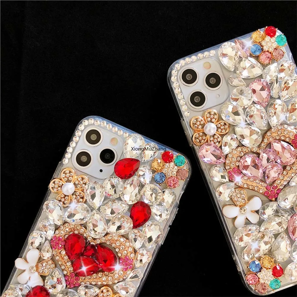 

Bling Love Heart Case for Xiaomi Redmi K40 K40 Pro K30 K30 Pro K20 K20 Pro 10X Go Shiny Diamond Rhinestone Glitter Coque