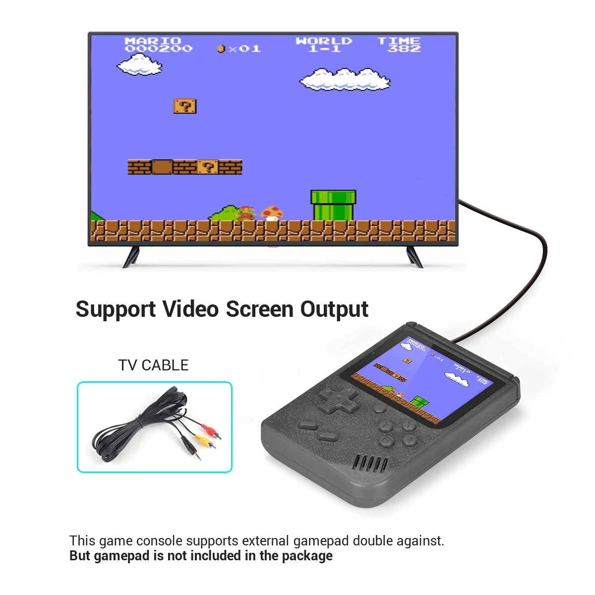 400 в 1 мульти игры Портативный ретро FC NES Классическая игровая консоль 3