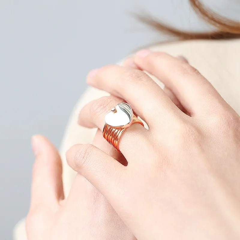 SKQIR женское роскошное кольцо из нержавеющей стали серебряного цвета