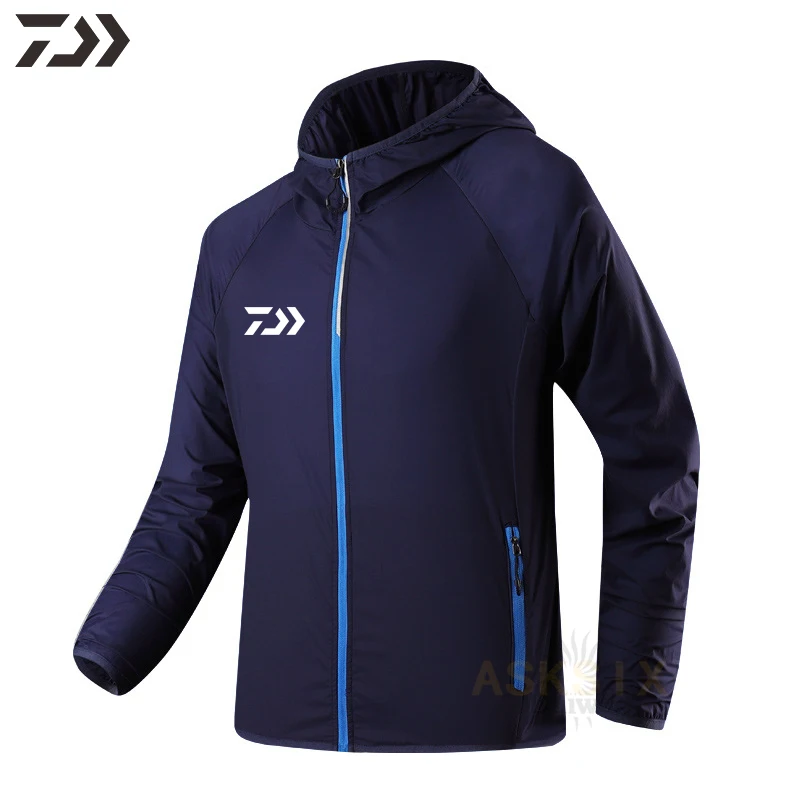 Мужская Летняя Солнцезащитная дышащая быстросохнущая рыболовная рубашка Daiwa с