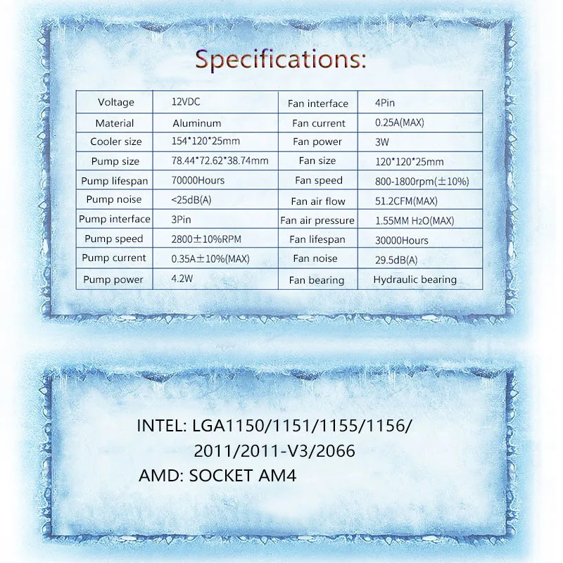Кулер для процессора Segotep 120 мм с охлаждением жидкостью RGB теплоотвод встроенный