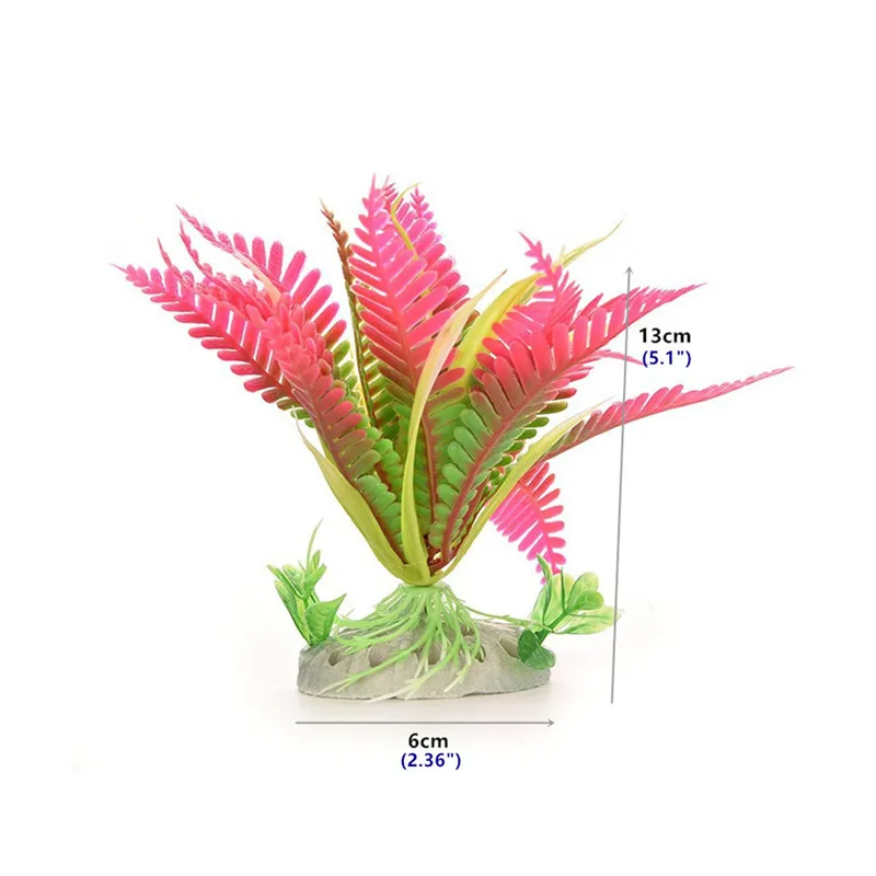 1 шт. Маленькие искусственные аквариумные растения украшения пластиковые