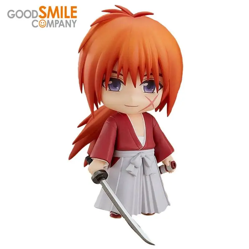 10cm Original Good Smile GSC Nendoroid Rurouni Himura Kenshin Kwaii Q Version Anime Figures PVC Movable Model Toys
