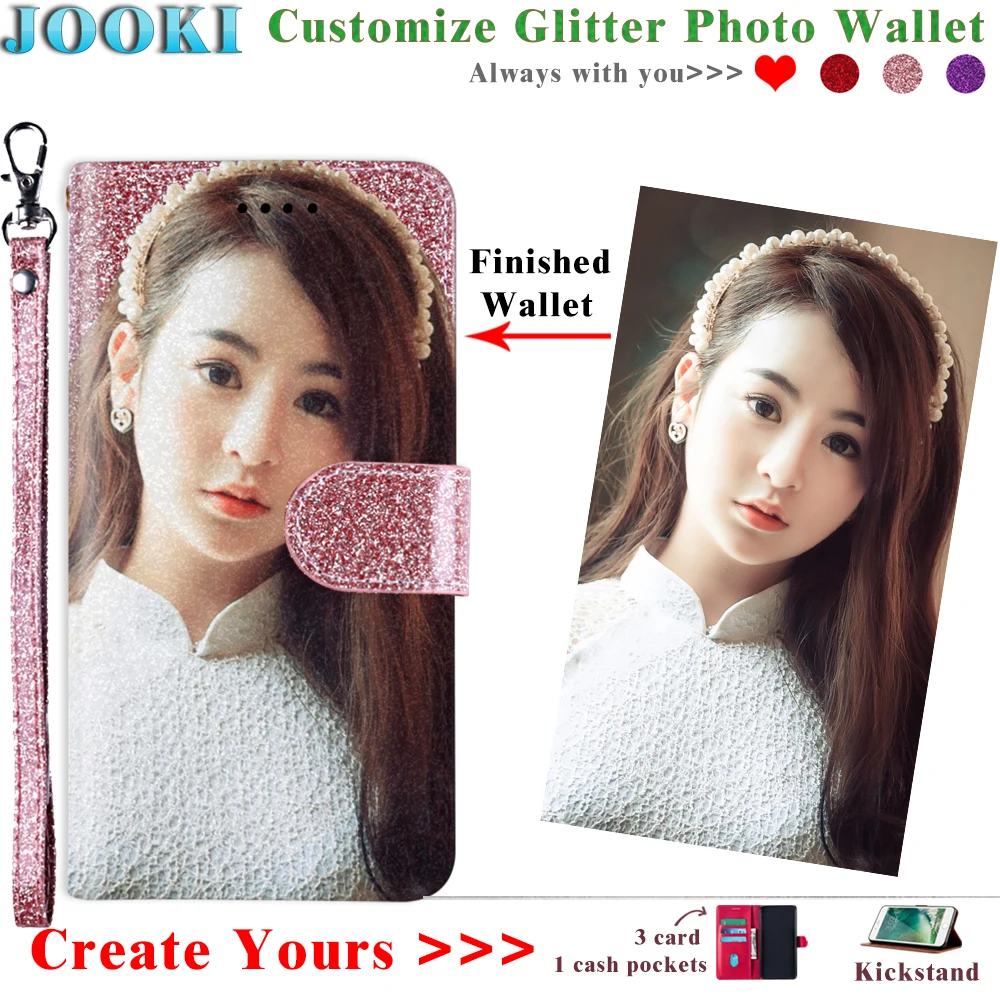 Блестящие Чехлы 3d doogee x5 max pro Bling персонализированные фото кожаный бумажник Для