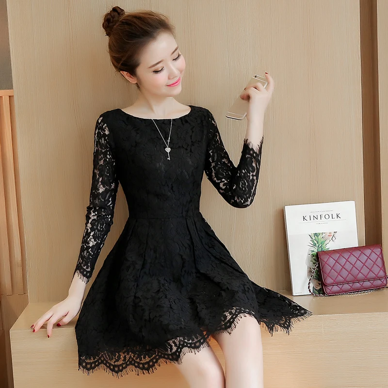 Mozuleva 2019 Korean Women Bodycon Pink Short Dress Autumn Winter New Vintage Black Sexy Lace Mini Dresses Party Yellow Vestidos | Женская