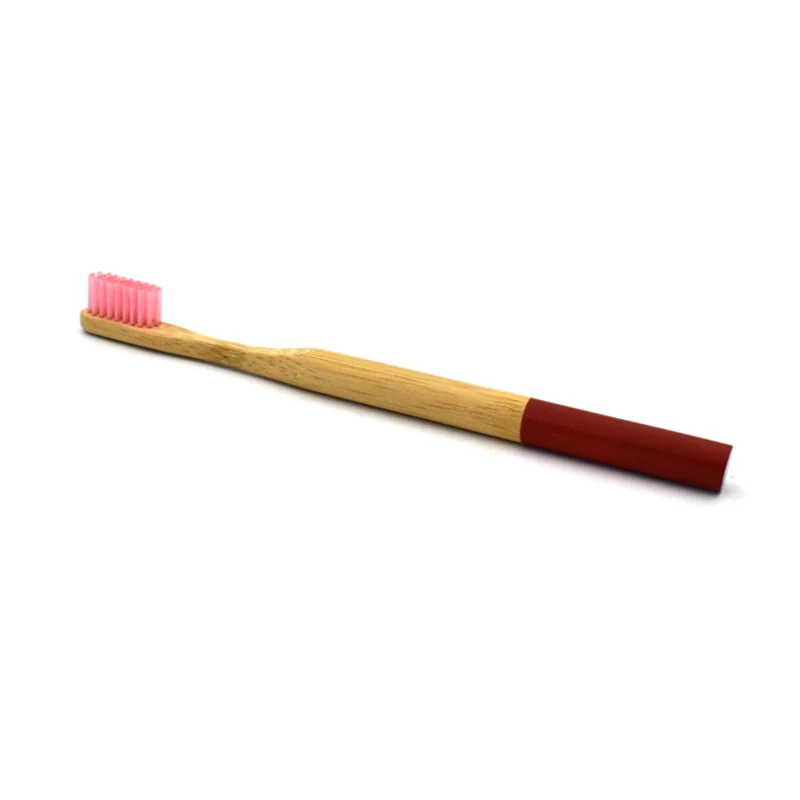 

Wooden Toothbrush Enviromentally Bamboo Round Handle Soft Brush Coloful Brushes Box Package Suit For Adult Denta'l Care