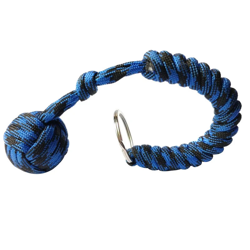 

Уличный зонт, веревочный брелок со встроенным стальным шариком, шнурок для самообороны брелок для выживания ZJ55