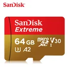 Карта памяти Sandisk EXTREME PLUS micro SD, 32 ГБ, TF-карта, UHS-I, A2, 64 ГБ, 128 ГБ, 256 ГБ, U3, V30, 160, МБс., класс 10