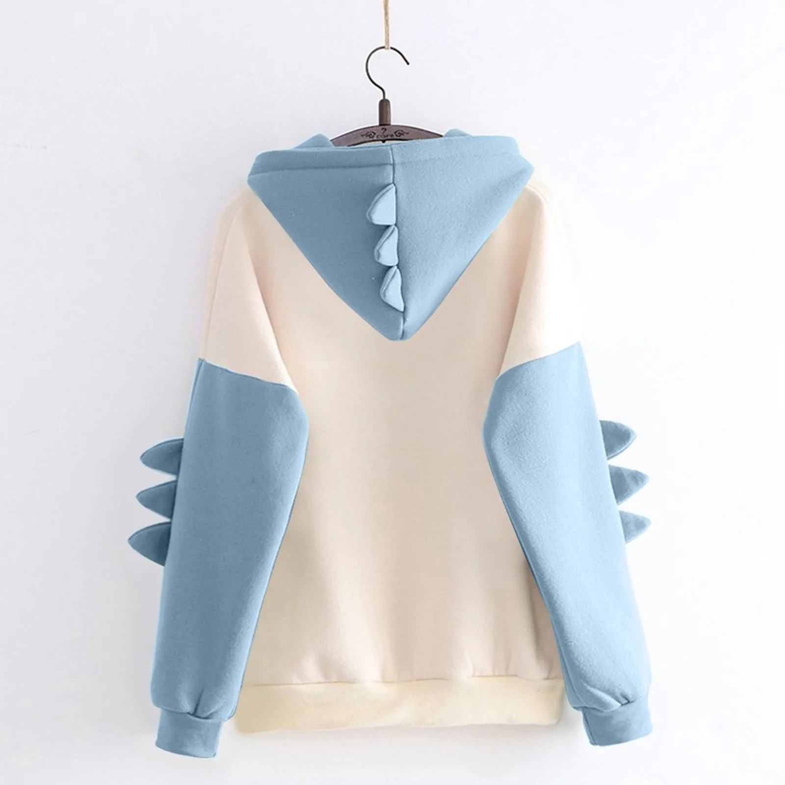 Hoodies Women Fashion Splice Dinosaur Print Sweatshirt Tops Casual Long Sleeve Kawaii Clothes Streetwear Women Oversized Hoodies