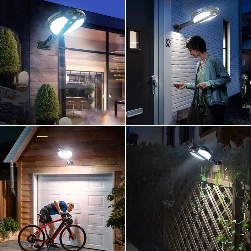 

LED Solar Street Lights Outdoor PIR Motion Sensor Remote Control Waterproof Wall Lamp For Front door Garage Night Illumination