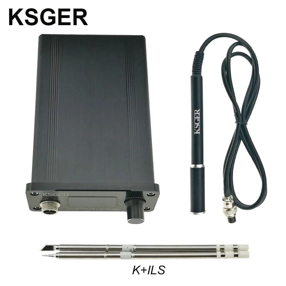 KSGER OLED паяльная станция T12 ILS электронный Железный инструмент STM32 2,1 S контроллер температуры Ручка подставка держатель 220 В сварка - Цвет: sets 1