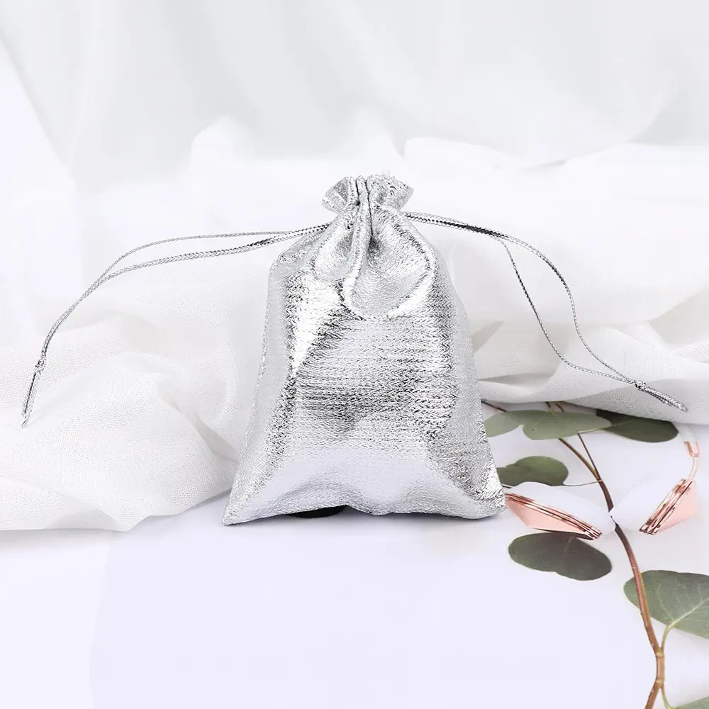 20 шт. золотистые/серебристые металлические сумки из органзы|Подарочные и